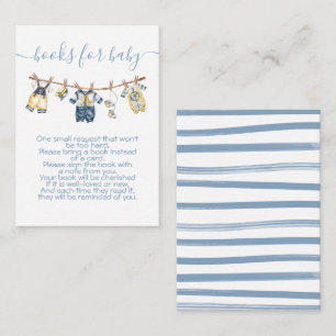 Sailor Baby Shower Clothesline Bring a book Enclosure Card
