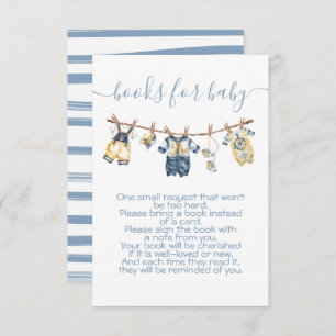 Sailor Baby Shower Clothesline Bring a book Invitation