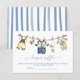Sailor Baby Shower Clothesline Diaper Raffle Invitation