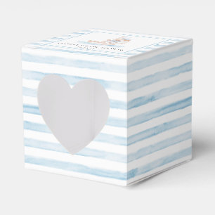 Sailor Bear Blue Stripe Baby Shower Favour Box