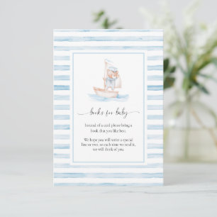 Sailor Bear Blue Stripe Books Request Insert Card