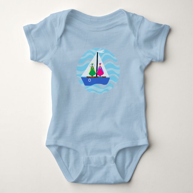 Sailor birds Baby Bodysuit (Front)