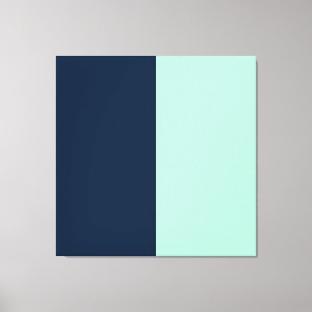 Sailor Blue and Mint Canvas Print (Front)