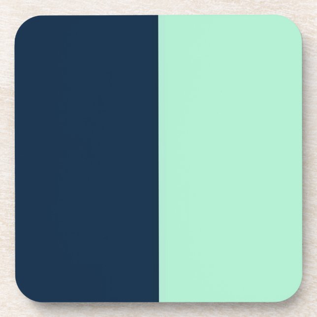 Sailor Blue and Mint Coaster (Front)