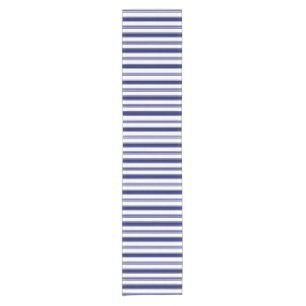Sailor Blue Horizontal Stripes Short Table Runner