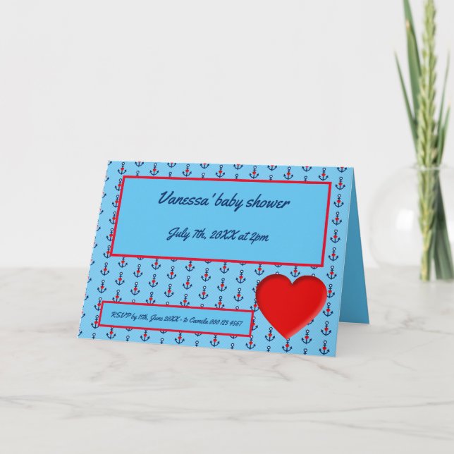 sailor blue invitation (Front)