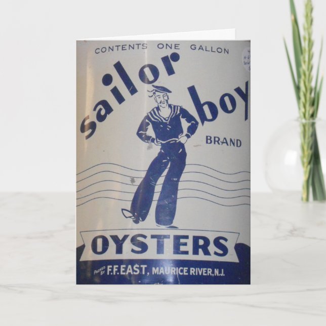 “Sailor Boy Oysters” Birthday Card (Front)