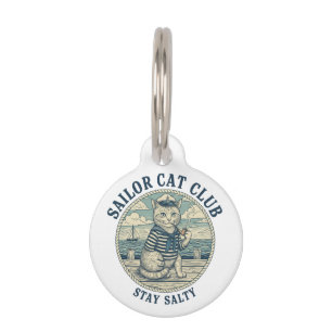 Sailor Cat Club Pet Tag
