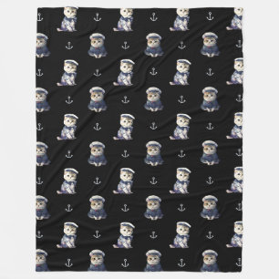 SAILOR CAT FLEECE BLANKET