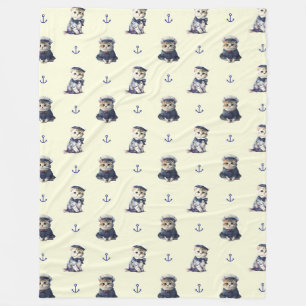 SAILOR CAT FLEECE BLANKET