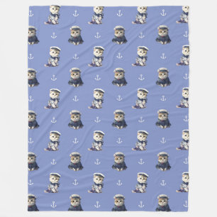 SAILOR CAT FLEECE BLANKET