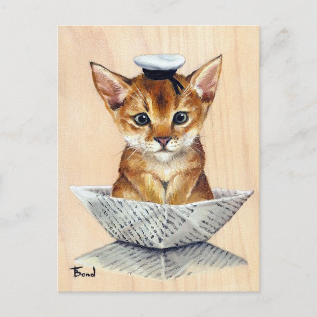 Sailor Cat Postcard (Front)