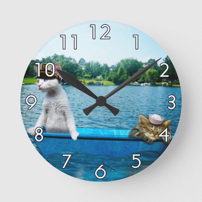Sailor Cats Round Clock (Front)