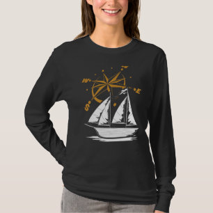 Sailor Compass Sailboat Captain Skipper Nautical S T-Shirt