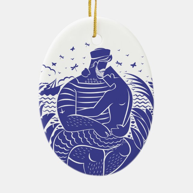Sailor Daddy O Ceramic Tree Decoration (Back)