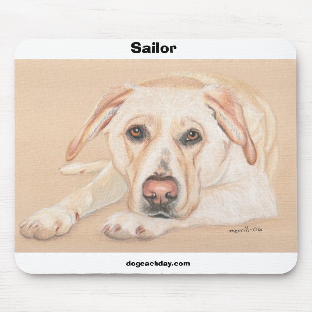 Sailor, dogeachday.com mouse mat (Front)