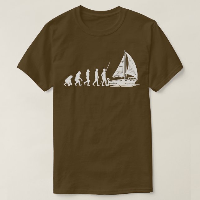 Sailor Evolution Gift Sailing T-Shirt (Design Front)