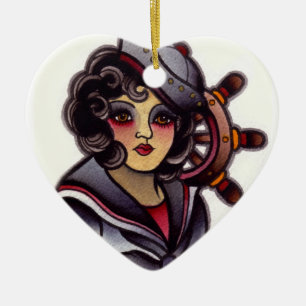 Sailor Girl Ceramic Tree Decoration