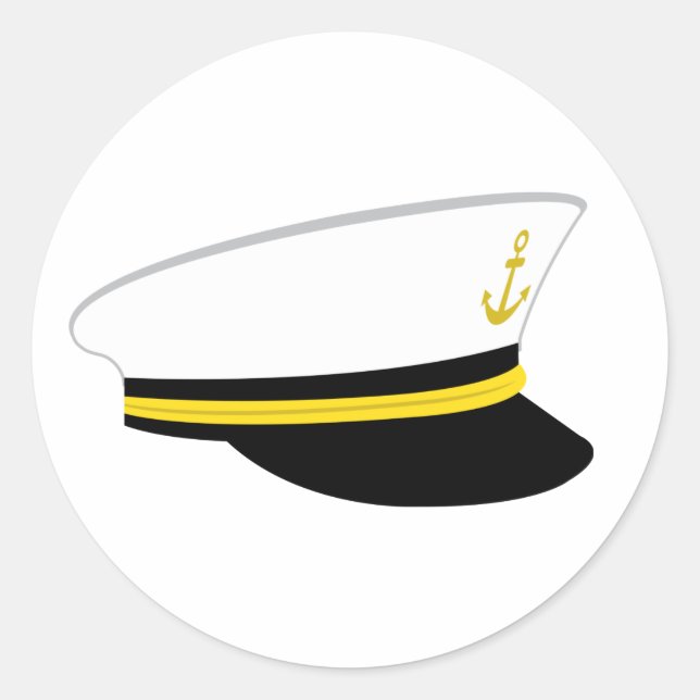 Sailor Hat Classic Round Sticker (Front)