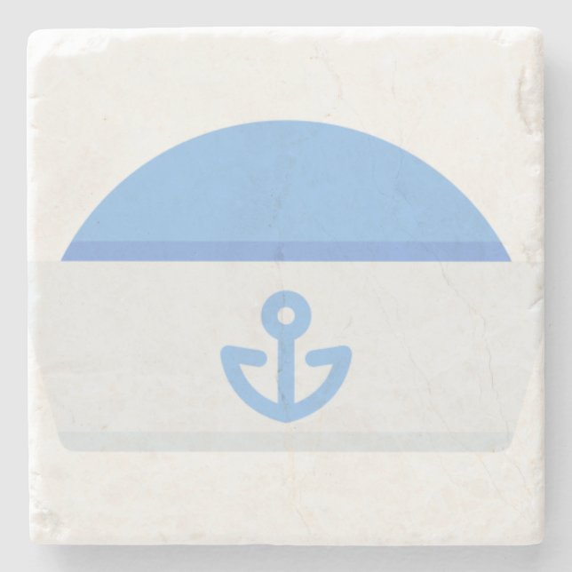 sailor hat stone coaster (Front)