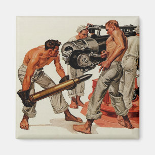 Sailor Hunks Loading the Big Gun Magnet