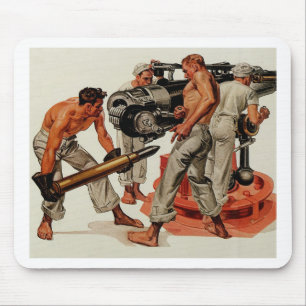 Sailor Hunks Loading the Big Gun Mouse Mat