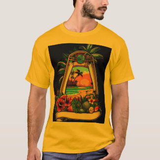 Sailor Jerry-Inspired Beach Tattoo Art T-Shirts" T-Shirt