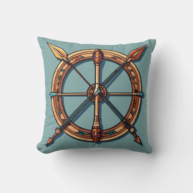 Sailor Jerry Style Outdoor Pillow - Classic Salon  (Front)