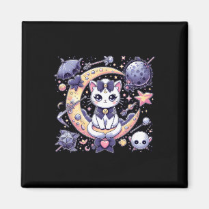 Sailor Meow Cute Moon Cat Space Magic Gothic Hallo Magnet