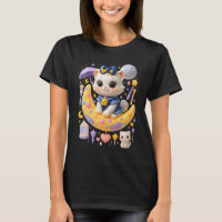 Sailor Meow White Cat Sitting On Crescent Moon Kaw