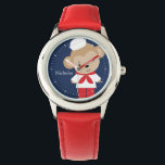 Sailor Monkey Personalised Kid's Watch<br><div class="desc">This fun watch features a sweet vector illustration of a cute monkey wearing a sailor suit and can be personalised with your child's name or monogram.</div>