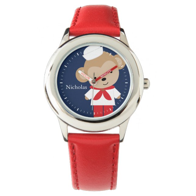 Sailor Monkey Personalised Kid's Watch (Front)