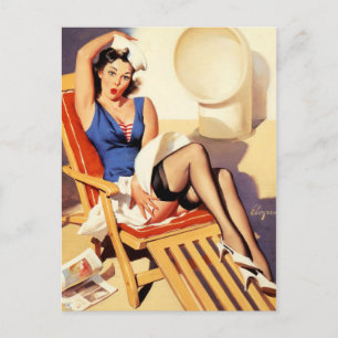 Sailor Pin-Up Postcard