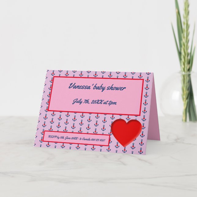 sailor pink invitation (Front)