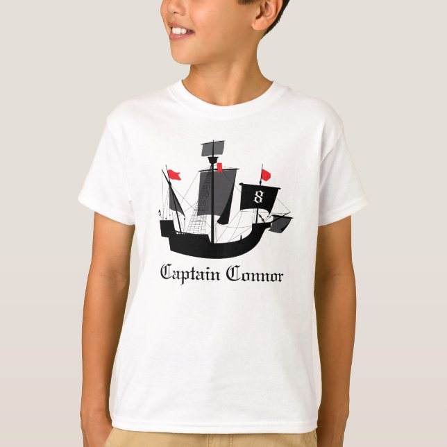 Sailor Pirate Boys Birthday T Shirt (Front)