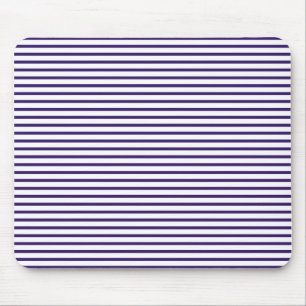 Sailor Stripes - Navy Blue and White Mouse Mat