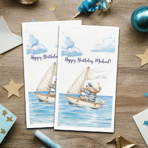 Sailor Teddy Bear Birthday Napkin