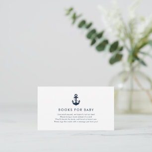 Sailor Theme Book Request Custom Anchor Shower Enclosure Card