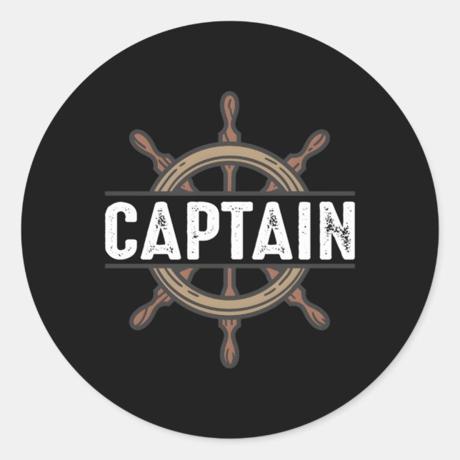 Sailors Captain Or First Mate Classic Round Sticker (Front)