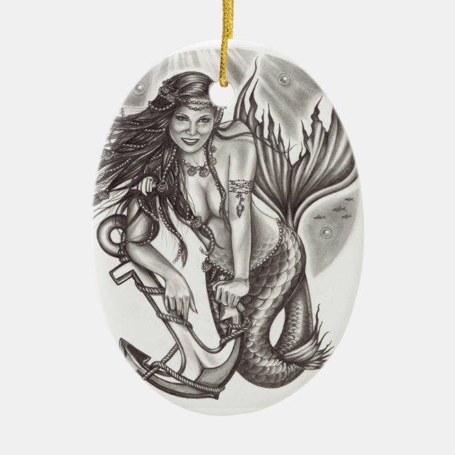 Sailor's Fantasy Ceramic Tree Decoration (Front)