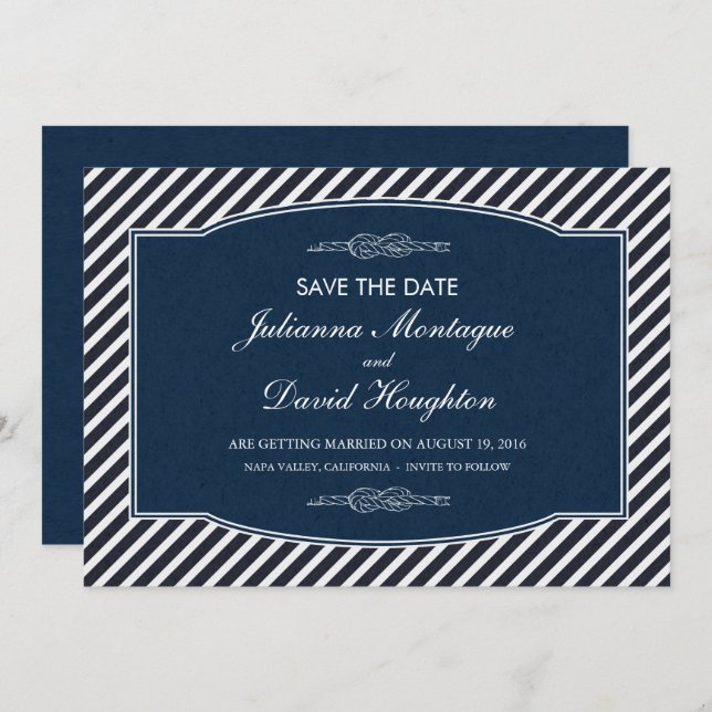 Sailor's Knot - Save the Date cards (Front/Back)
