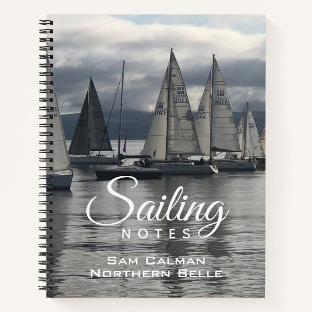 Sailor's Logbook or Sailing Notebook with Name (Front)