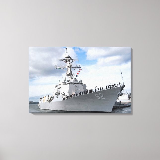 Sailors man the rails canvas print (Front)