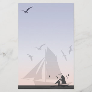 Sailors Sailboat Stationery