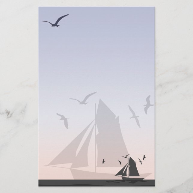 Sailors Sailboat Stationery (Front)