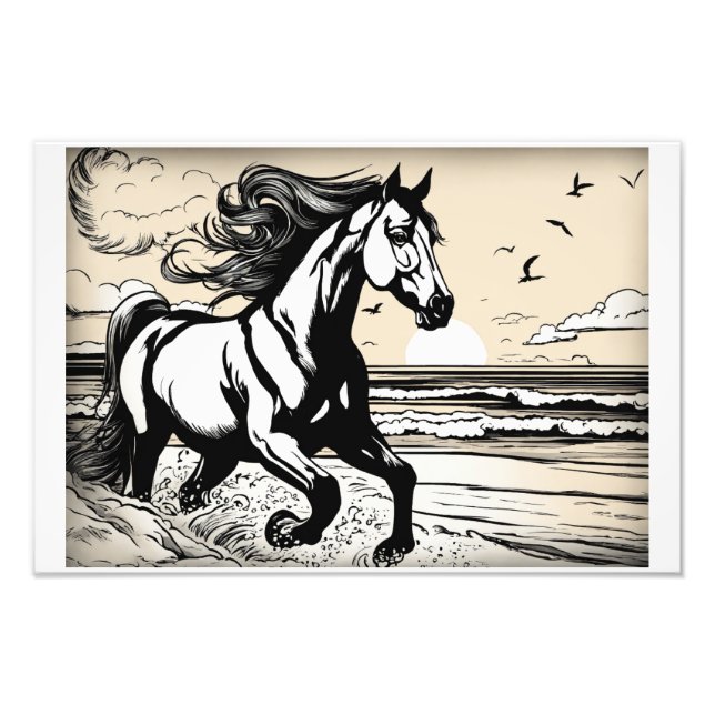 Sailor's Stallion Beach Tattoo Photo Print (Front)