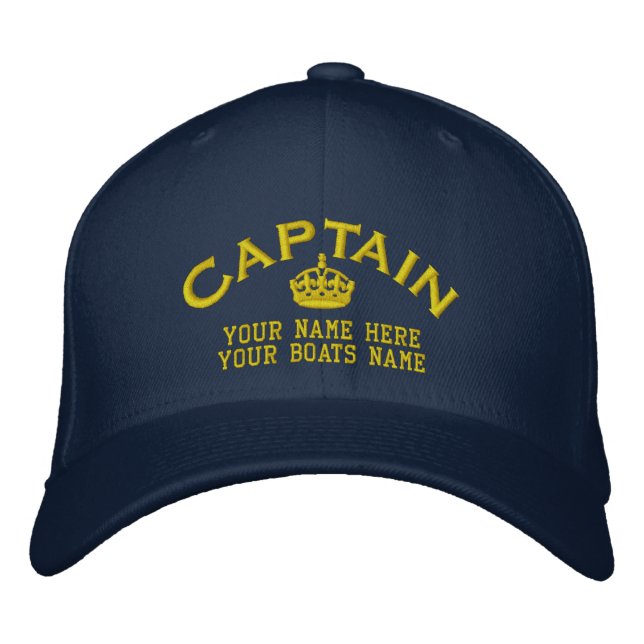 Sailors yacht captains sailing embroidered hat (Front)