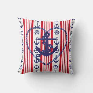 Sails navy style accent pillow