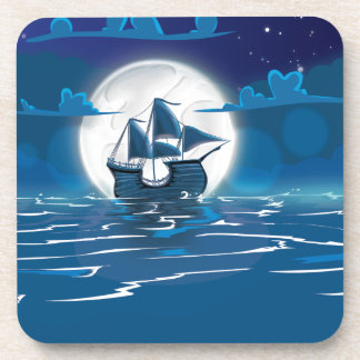 Sailship Voyage under the Moonlight Coaster