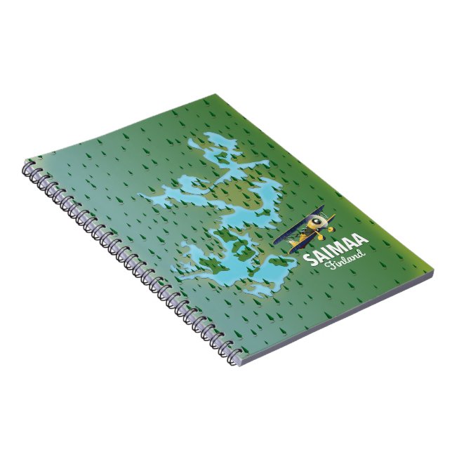 Saimaa Lake Finland map Notebook (Right Side)